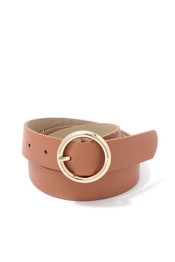 Metal Ring Pu Leather Belt