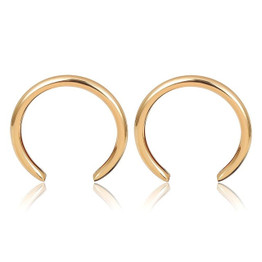 Trendy Big Open Round Drop Earrings For Women Exaggerated Punk Gold Color Circle Metal Earring Party Wedding Jewelry