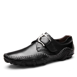 Mens Casual Leather Shoes Brands Genuine Leather Men Loafers Luxury Moccasins Black Brown Slip on Boat Flat Shoes Men