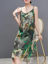 Spaghetti Strap Print Maxi Dress