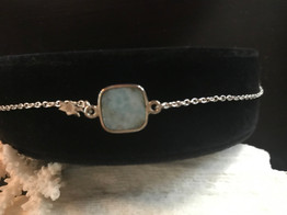 Larimar Fine Jewel Caribbean 925 Sterling Silver 7.75" Bracelet