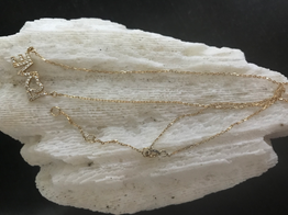 Sterling Silver Gold Plated LOVE Necklace