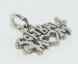 Sterling Silver Softball Mom Charm