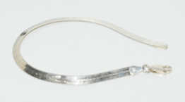 Sterling Silver Etched Herringbone Bracelet