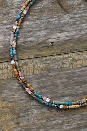 Natural Stone Seed Beads Mix Necklace