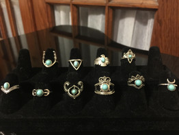 Turquoise Midi Ring Set