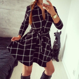 Autumn Plaid Dress