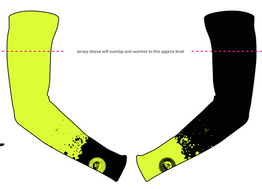 UNISEX I Love Road Cycling Hi Viz Splatter Arm Warmers