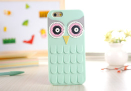 3D Cute Cartoon OWL Soft Silicone Rubber Phone Case Cover For iPhone