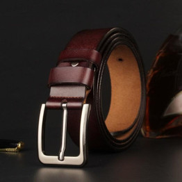 Men's Genuine Leather Buckle Belt