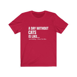 A Day Without Cats shirt, Funny Cat T-shirt