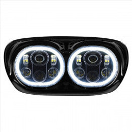 Harley Road Glide Dual Blackout Halomaker LED Headlight