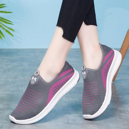 Slip-on Walking Shoes 2019 Fashion Womens Sneakers Shoes Breathable Lightweight Mesh Sneakers Tenis Feminino Casual Shoes Woman