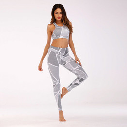 New Women Sport Suit Gym Yoga Sets 2 Pieces Tops + Pants Female Yoga Set Fitness Sportswear Workout Set Fitness Yoga Clothing