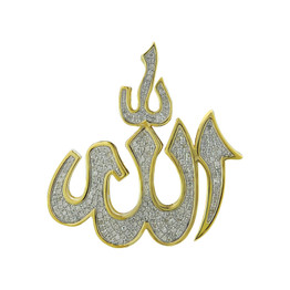 10K GOLD & DIAMOND "ALLAH PENDANT" PENDANT