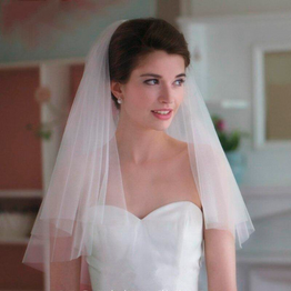 Simple Wedding Veil Soft tulle Cut Edge White Bridal Veils Wedding Accessories