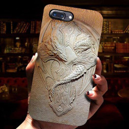 Love Dragon Stoned Fake 3D Printed Phone Case