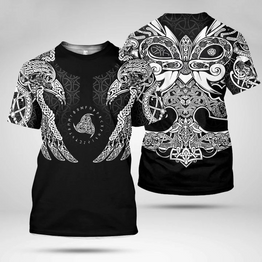 Muninn For Women, Men T-shirt, Viking Norse, Customize Cool Color Graphic Designer