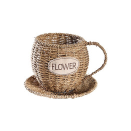 Woven Seagrass Basket | Cup Shape | Rattan - Bamboo Basket Handmade