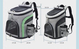 Dog Bag Breathable Dog Backpack Large Capacity Cat Carrying Bag Portable Outdoor Travel Pet Carrier L