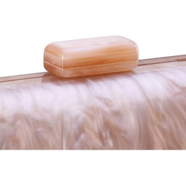 Pinkish Marble Acrylic Clutch