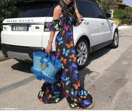 Floral Off Shoulder Wide Leg Pants Jumpsuit