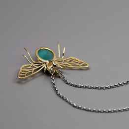 Amazonite Bumblebee Pendant