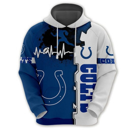 Indianapolis Colts Beating Curve 3D Hoodie