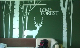 Deer Wall Vinyl-Deer Wall Decor-Living room Deer Wall decor-Bedroom deer wall sticker