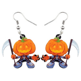 FREE OFFER Halloween Smile Pumpkin Reaper Earrings