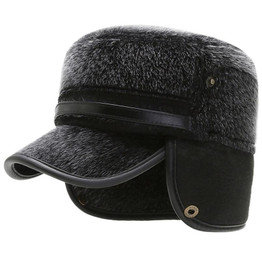 Faux Fur Bomber Military Hat with Earflaps