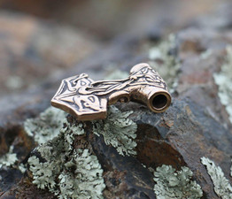 Bronze Dragon Mjolnir Pendant