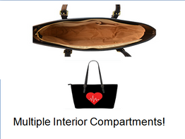 Heartbeat Leather Nurse Tote Bag -  FREE Shipping
