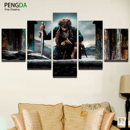 Canvas HD Printed Painting For Living Room Wall Art Frame Modern Artworks 5 Panel Movie Poster Lotr Hobbit Picture Decor PENGDA