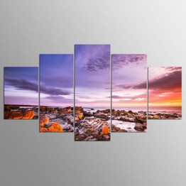 Canvas Oil Painting Cuadros Home Decor 5 Panel Beautiful Landscape Wall Art Pictures Painting For Living Room Prints PENGDA