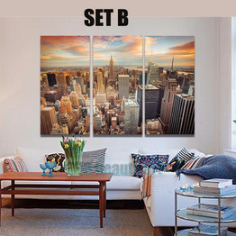 3 Panels New York city picture canvas painting Modern wall picture for living room unframed decorative art print on canvas