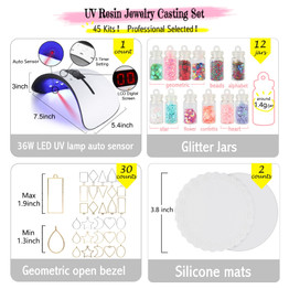 158pcs Resin Jewelry Making Kit