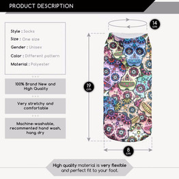 Sugar Skull Craze Ankle Socks