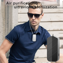 Wearable Uvc Negative Ion Air Purifier For Car And Home