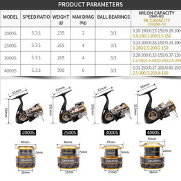 DAIWA MISSION CS Spinning fishing reel 2000S 2500S 3000S 4000S