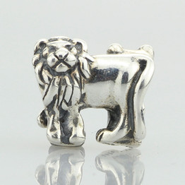 Genuine 925 Sterling Silver Lion Charm Bead to Fit European DIY Jewelry