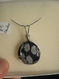 Snowflake Obsidian Necklace