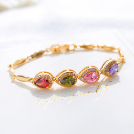 Trendy Summer New Fashion Hot Round Crystal Jewelry charm bracelet & Bangles anklet for women Gold bracelets for women