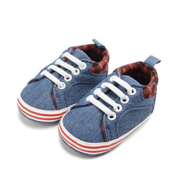 Baby Prewalker Canvas Shoes Soft Soles Lace-up Casual Infants First Walkers Newborn Shoes Infant Toddler Soft Bottom Anti-slip