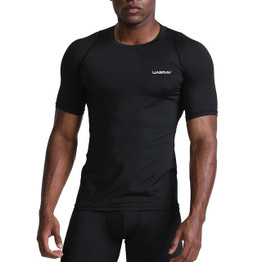 New Quick Dry Running Shirt Men Bodybuilding Sport T-shirt Short  Sleeve Compression Top Gym t Shirt Men Fitness Tight