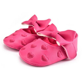 Baby Girl Moccasins Shoes with Bow Soft Soled Non-slip