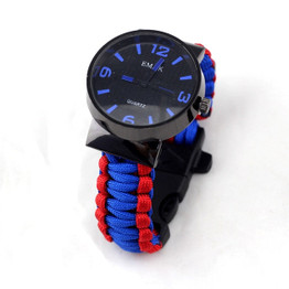 Survival Watch outdoor emergency survival kit camp equipment Multifunctional survival kit tools military 5 in 1 Compass Whistle