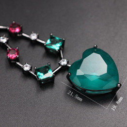 Colorful Heart-shaped Pendant Necklace