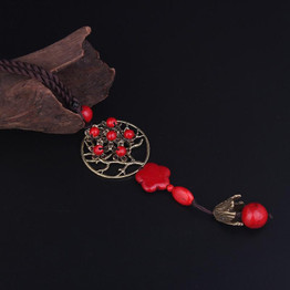 Hollow Out Glass Stone Handmade Necklace