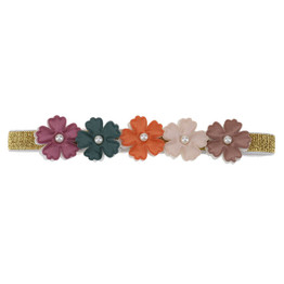 New Colored Flowers Headband Headwear For Girls Baby Elastic Kids Hair Head Band Accessories